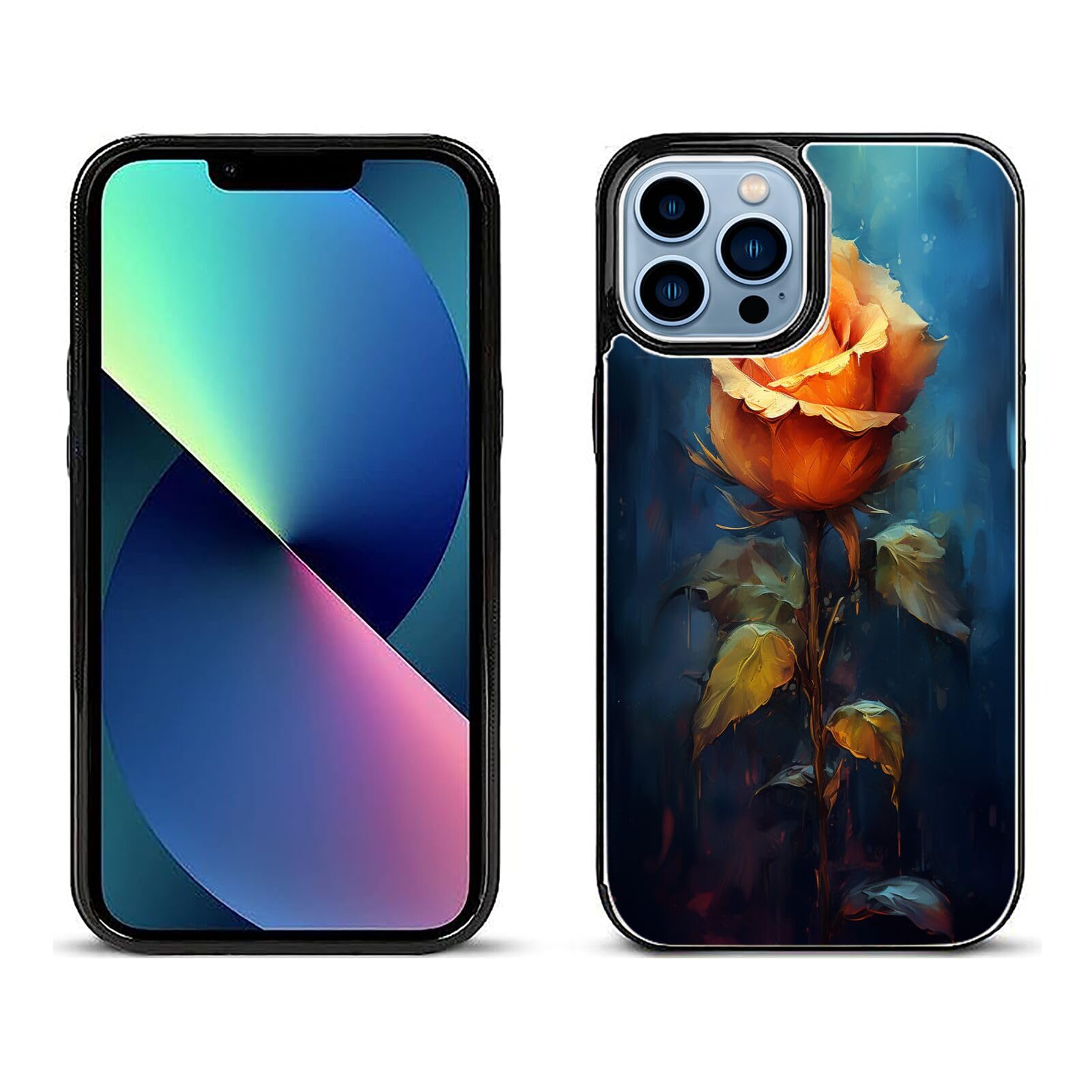 Stylish Wallet Case for iPhone 14 Pro Max with Rose Flower-aa886 Design - Premium Protection and Functionality Sleek Design Kickstand Feature