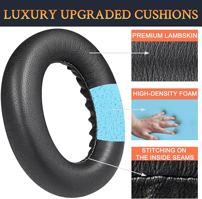 Almohadillas SOULWIT para Bose QC Ultra (Gen 1 y 2) negras miniatura 4