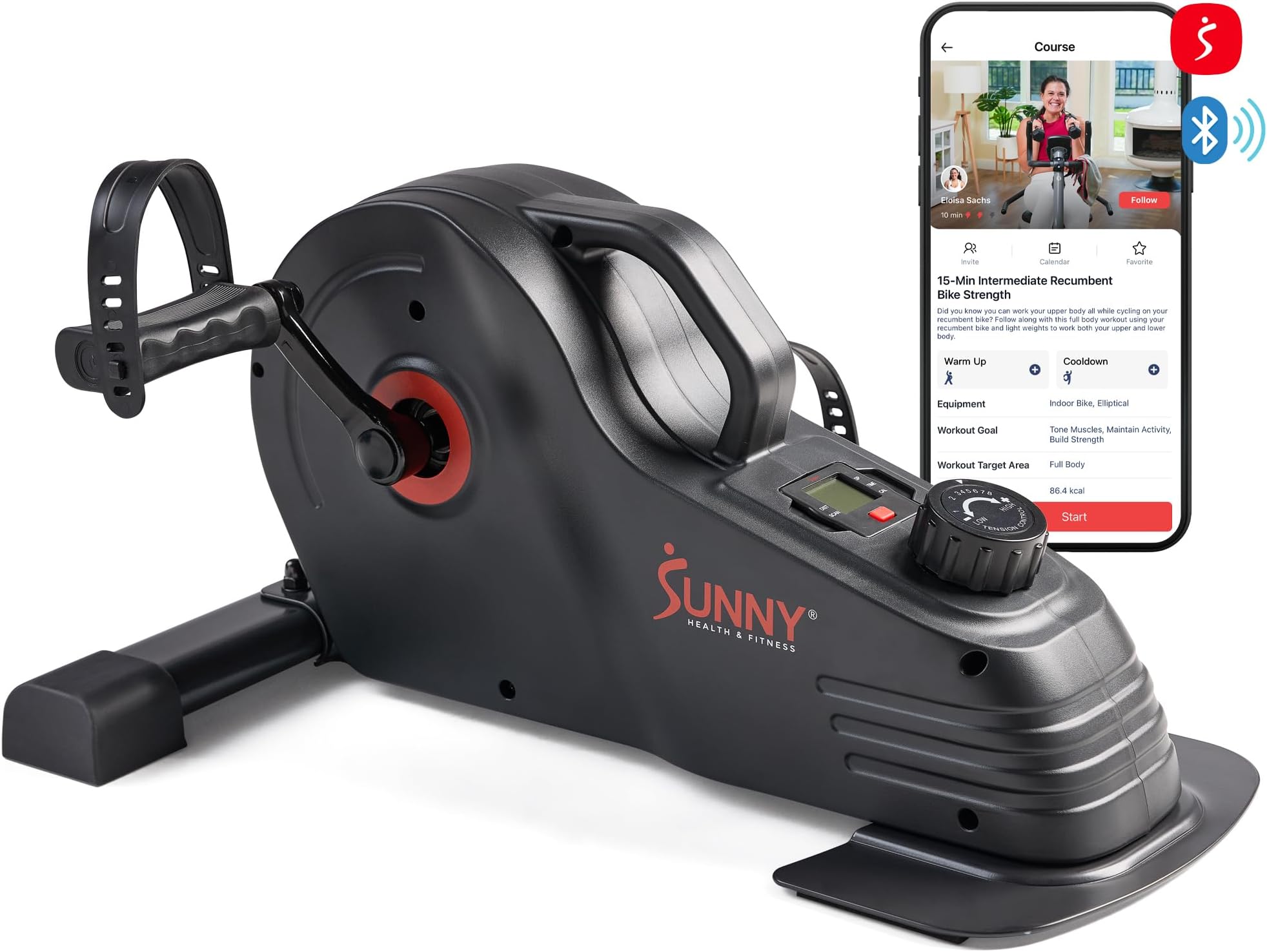 Sunny Health & Fitness Under Desk Bike Pedal Exerciser - SF-B0891