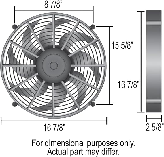 Derale 16217 17 High Output Radiator Fan Black