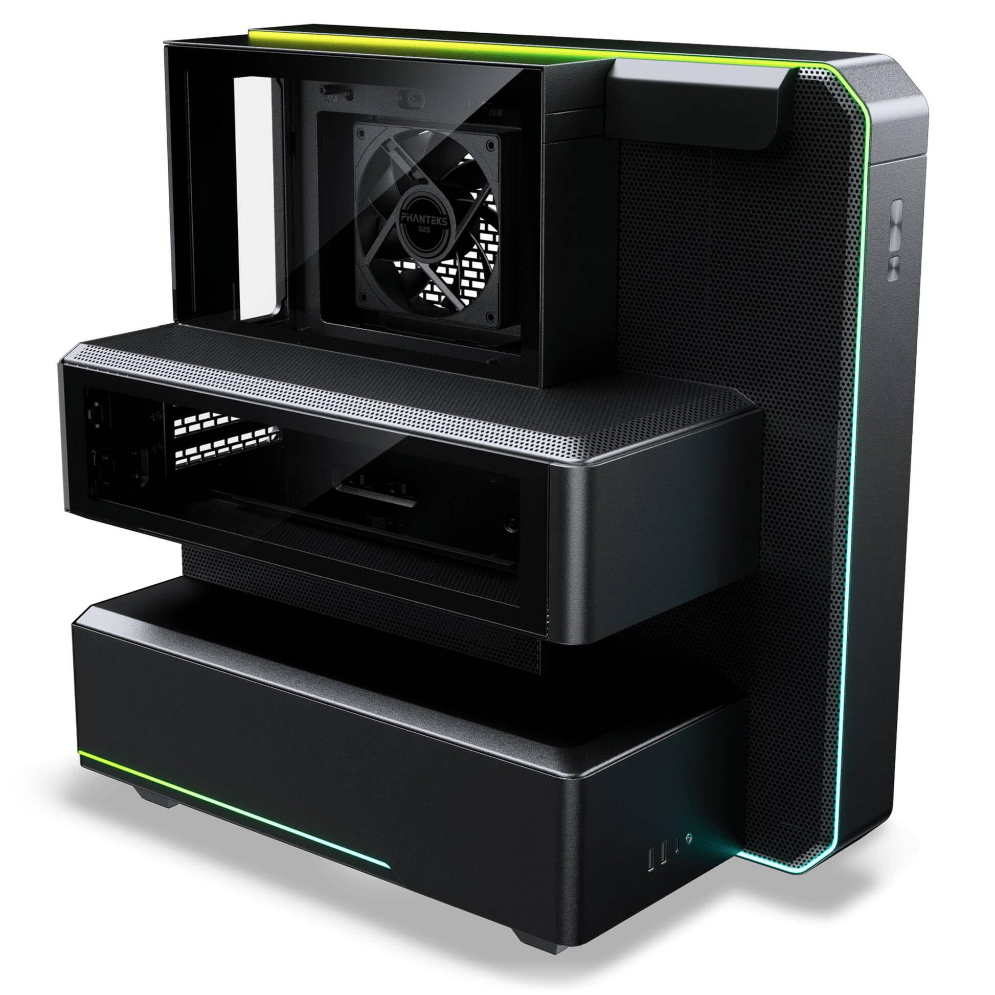 Phanteks EX5 Case ATX con Ventola S25-120 ARGB, Nero