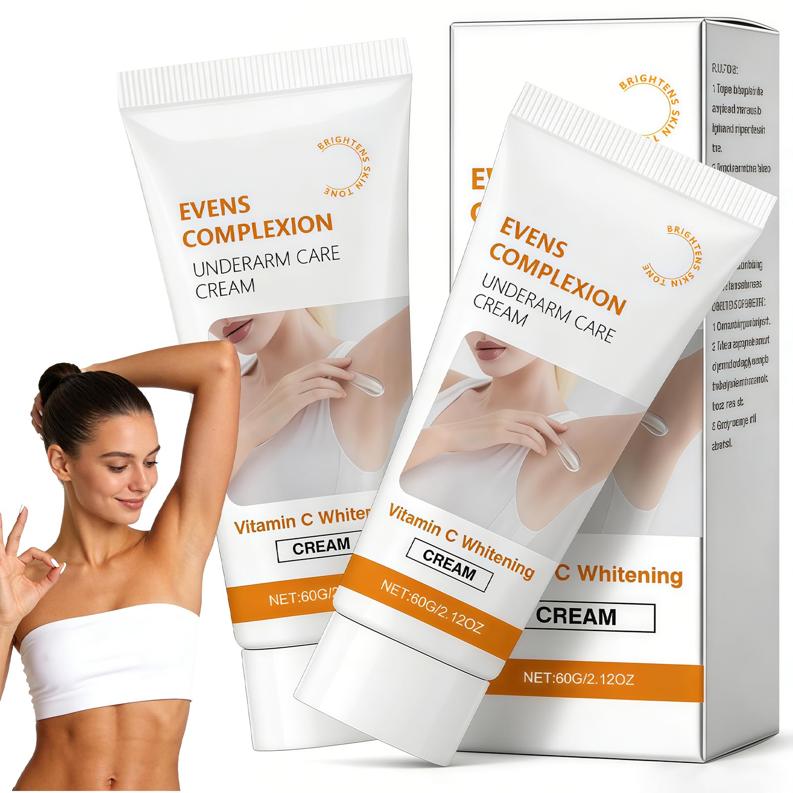 Crema Aclarante Corporal 120g,Tratamiento para Manchas Oscuras, Apto para Axilas,Rodillas y Zonas Íntimas,Hidratación Profunda para un Tono de Piel Más Uniforme y Suave - 1