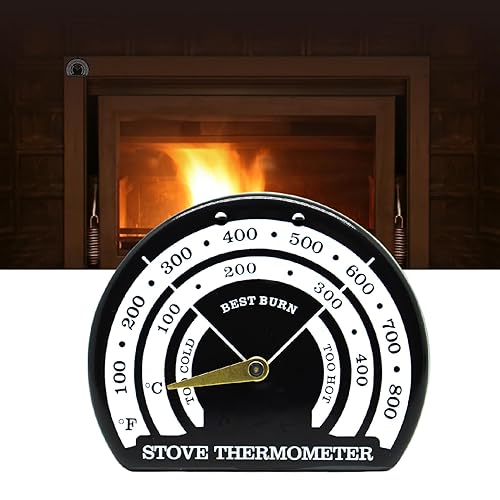 Termómetro de estufa para estufa de incendios, medidor de temperatura del horno, estufas de combustión, estufas de gas, estufa de pellets, evita