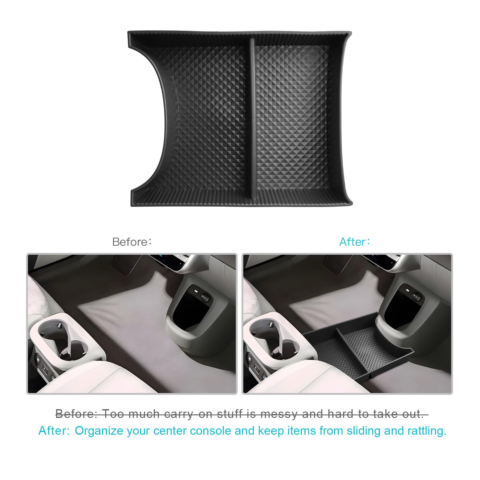 CDEFG Compatible with Kia EV9 2023 2024 Center Console Organizer Storage Box Armrests Central Control Car Center Console Tray EV9 GT Line 2024
