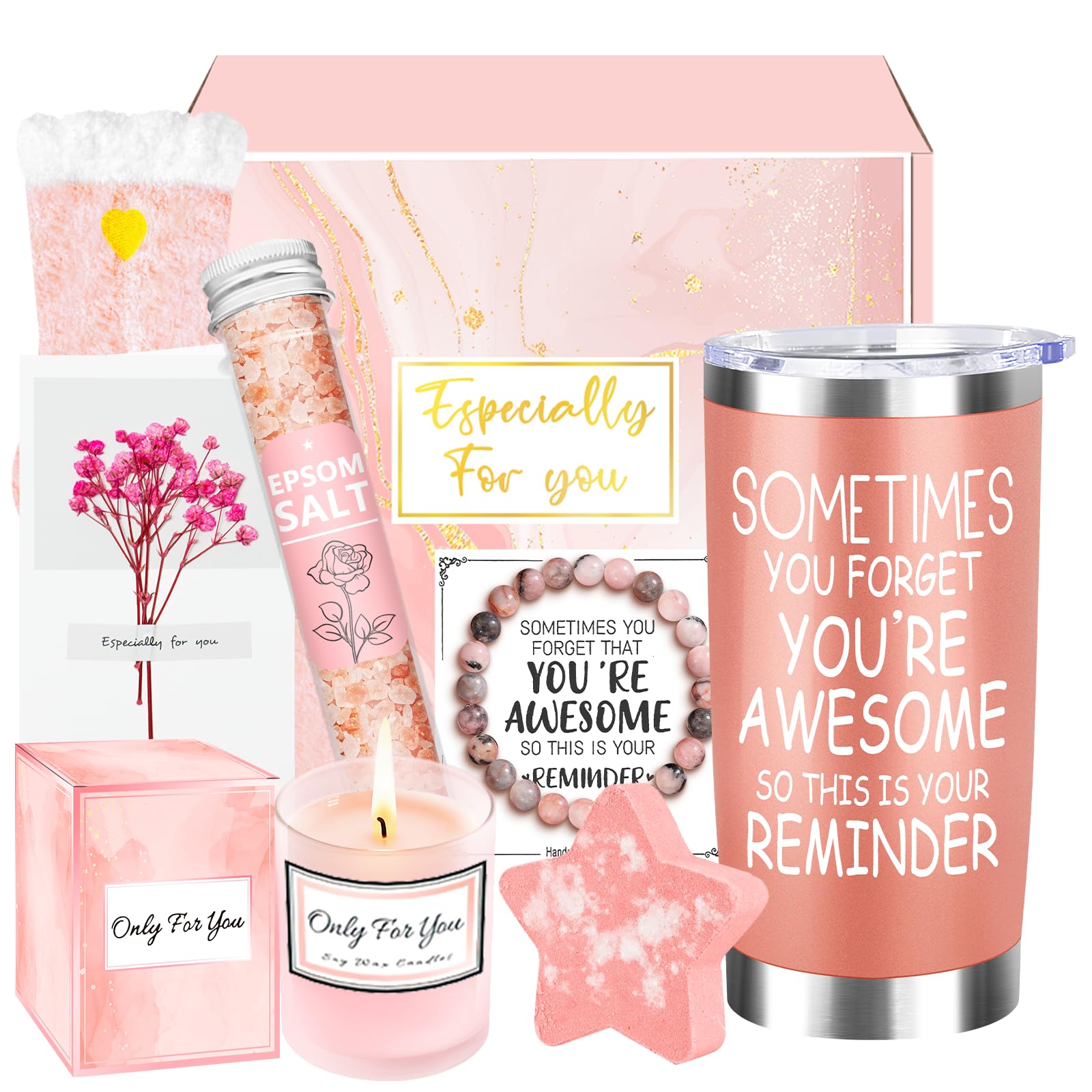 Birthday Pamper Gifts for Women, Relaxation Spa Bath Set for Her, Wellbeing Get Well Soon Gifts for Women, Ladies Pamper Hamper Birthday Gifts for Mum, Friends, Sister, Wife by Sheinly