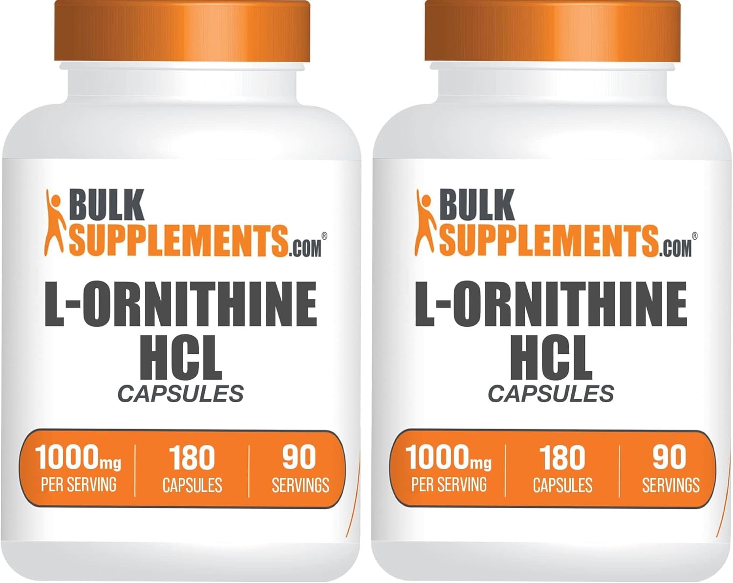 BulkSupplements.com L-Ornithine HCl Capsules (360 Count (Pack of 1)