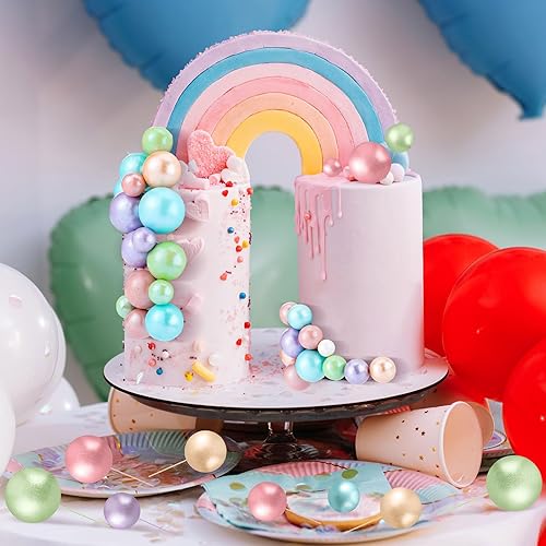 Miniatura 244 de 108 bolas para decoración de tartas, decoración de cupcakes, globos de espuma para hornear pasteles, boda, aniversario, decoración de cumpleaños
