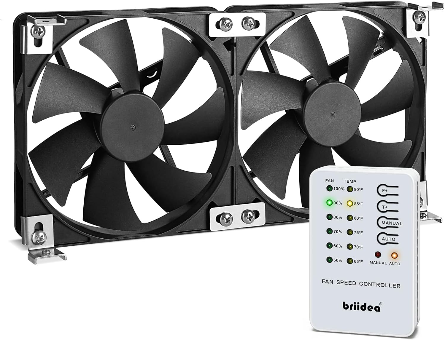briidea RV Refrigerator Fan, 12V RV Fridge Ventilation Cooling Fan 5.5″(140MM) with Dual-Mount Kits to fit All RV Vents Ideally US RVs and Dual-Mode Controller to Bring You Convenience briidea RV Refrigerator Fan, 12V RV Fridge Ventilation Cooling Fan 5.5″(140MM) with Dual-Mount Kits to fit All RV Vents Ideally US RVs and Dual-Mode Controller to Bring You Convenience
