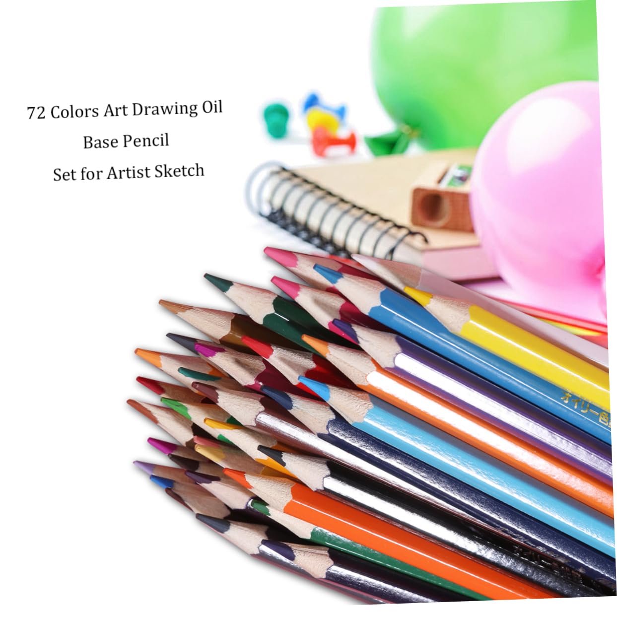 Crayons de Couleur pour Dessin pour Artiste, Lot de 72 Set, Modèle 876-72