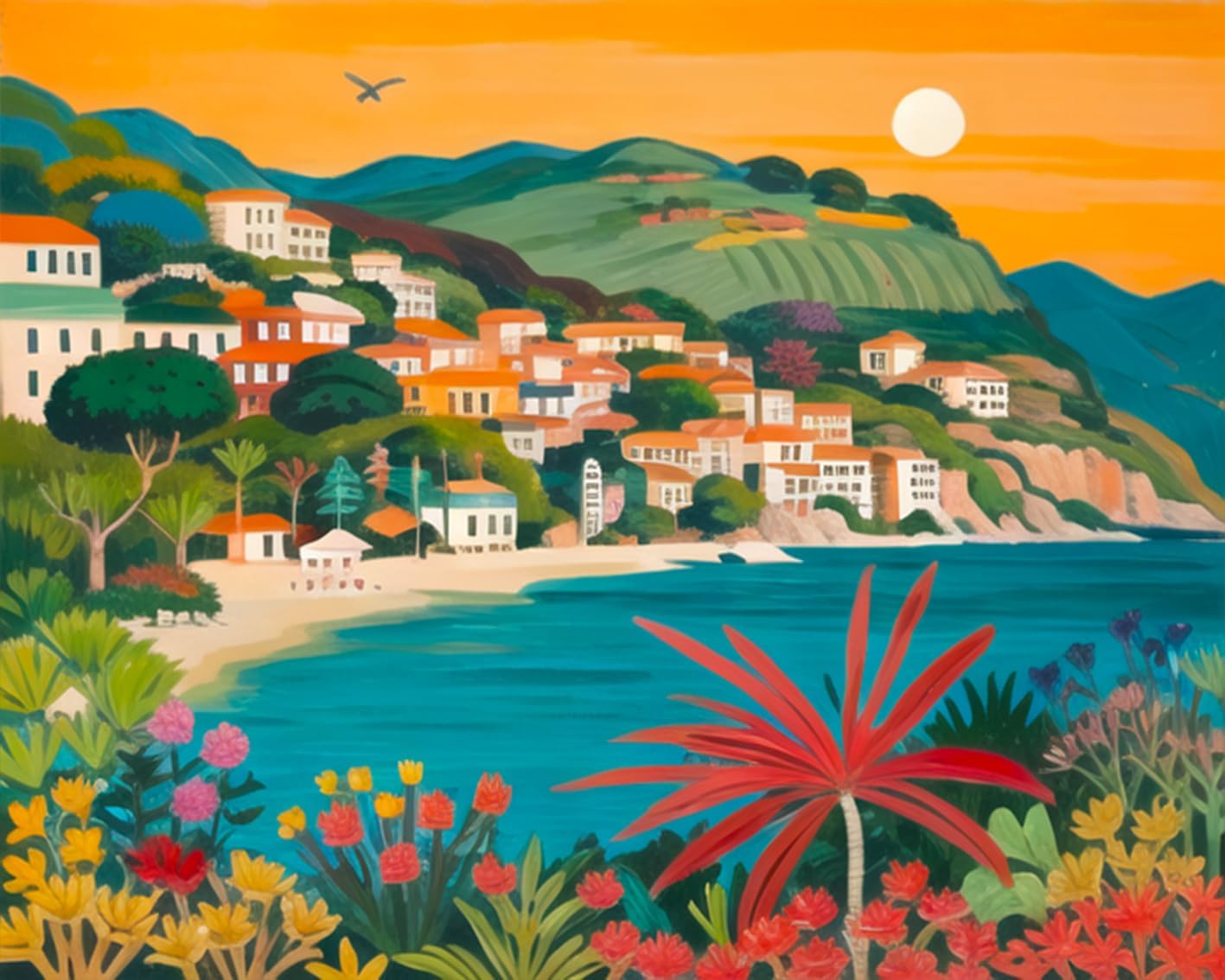 Rebotipy Paint by Number Assos Greece for Adults DIY Paint