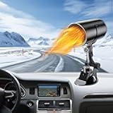 Car Heater, Portable Car Heater 12V 150W Plug-in Cigarette Lighter Car Heaters, 2 in 1 Heating & Cooling, Car Windshield Defroster Demister with Brackets, Fast Heating Defogger