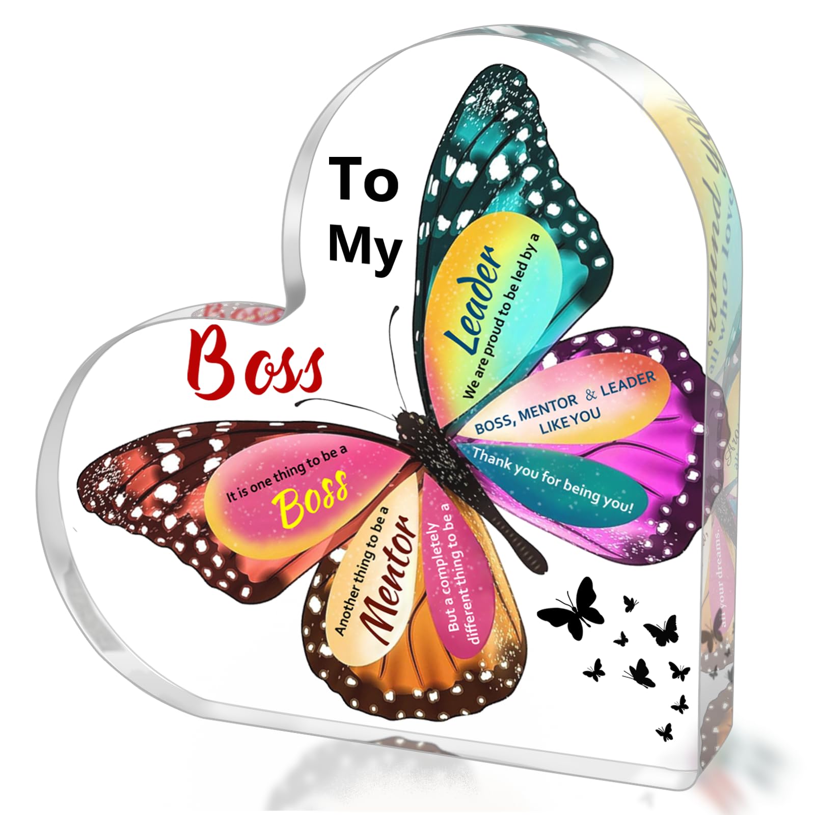 Best Leader Gifts - Thank You Gifts for Leader - Appreciation Gift for Leader Boss Mentor - Leadership Gift a Sign of a Good Leader Clear Desk Sign Decor Office Desk Decor (4 x 4 Inches)