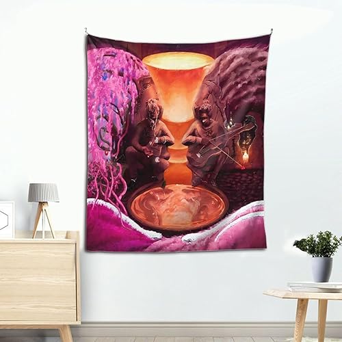 Miniatura 3 de MaryAPerez Tapiz de pared de 60 x 51 pulgadas, para colgar en la pared, para dormitorio, sala de estar, dormitorio, decoración del hogar