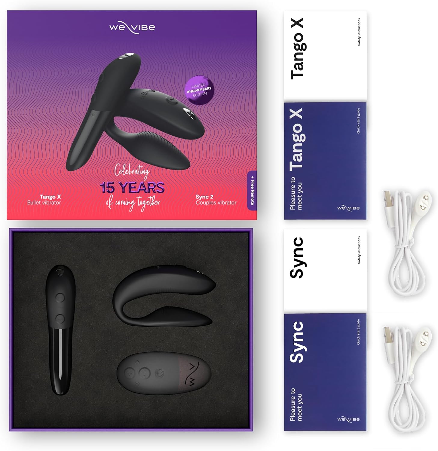 We-Vibe Couples Sex Toy Kit | Vibrator Bullet & C-Shape Clit Sucker | 2X Vibrators | Wearable Sex Toy & Personal Massager | Vibrating Adult Toys for Women | Clitoral Stimulator Dildo & Bullet Vibe