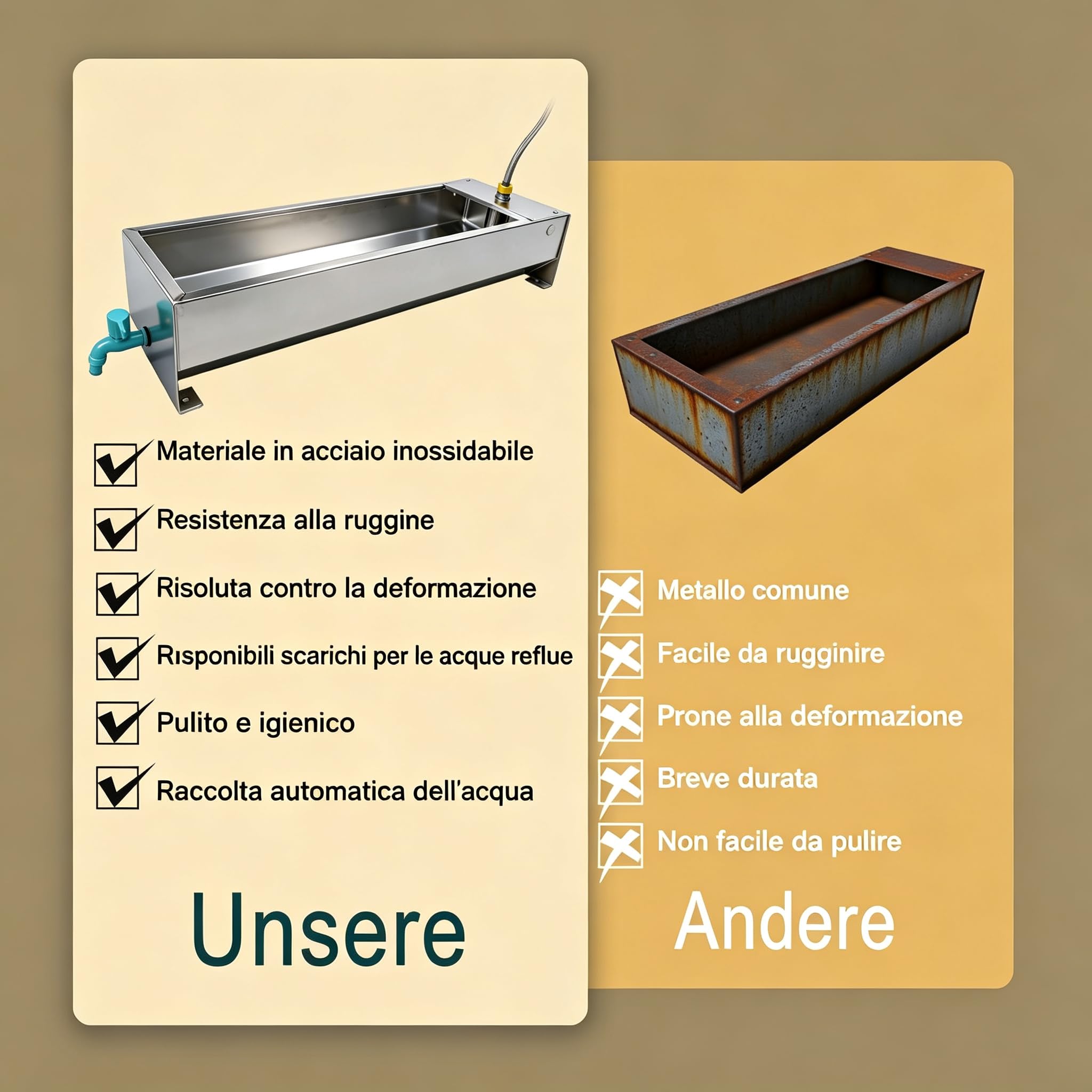 Bevitori automatici per bestiame, abbeveratoi per cavalli con valvola galleggiante da 1/2 di pollice, abbeveratoi di capra per bestiame, cavalli, pecore, cani e kit per abbeveratoi di uccelli di