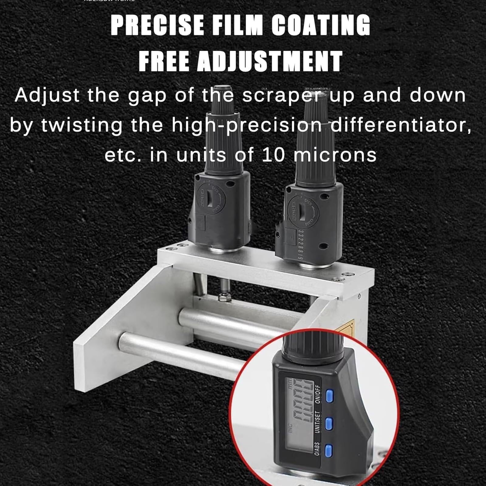 Applicatore di film regolabile, Dispositivo di preparazione del film bagnato con micrometro digitale, Macchina di rivestimento della lama del medico di laboratorio, Larghezza di rivestimento 100/150
