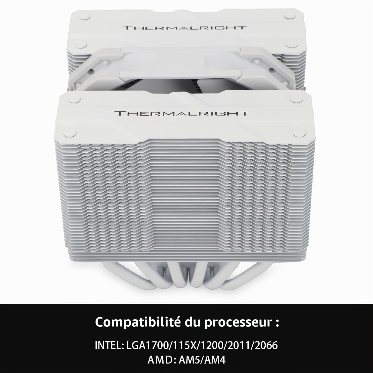 Thermalright Peerless Assassin 120 MINI White Refroidisseur d'air pour processeur, 6 caloducs, ventilateur PWM TL-D12W 120 mm de haut, 135 mm de haut, double tour, pour AM4/AM5/Intel LGA