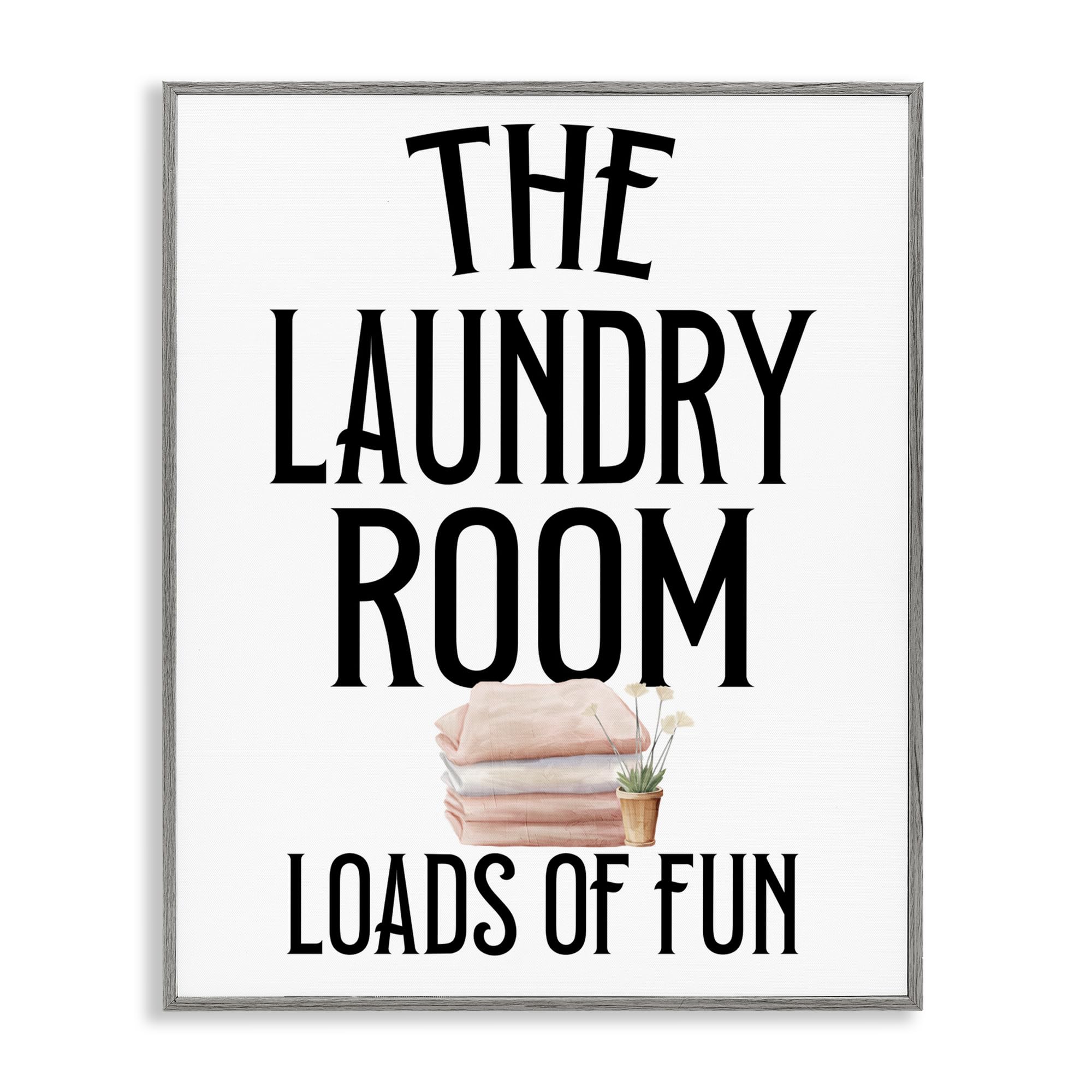 'Laundry Room Fun Minimal'| Framed Giclee Art