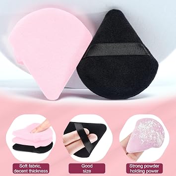 DUAIU 16 PCS Makeup Sponges Set, Beauty Blenders & Powder Puffs for Foundation, Cream, Powder, Face Makeup Sponge Kit with Blender, Triangle Puff and Mini Make up Sponges for Wet Dry Use (Pink)