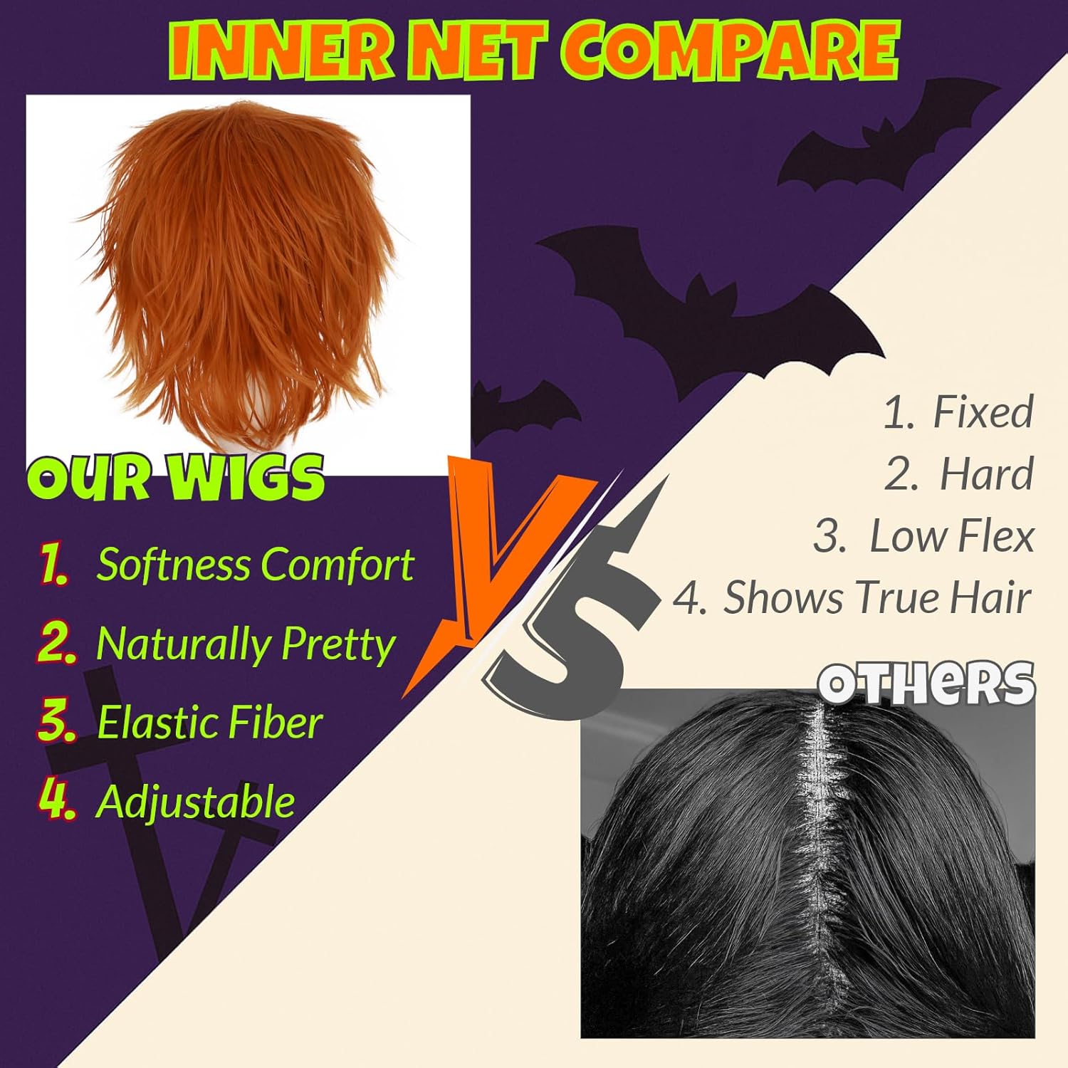 Anime Short Cosplay Wigs Halloween Party Spiky Layered Cosplay Wigs Synthetic Short Hair for Men & Women–Black Style - Image 4