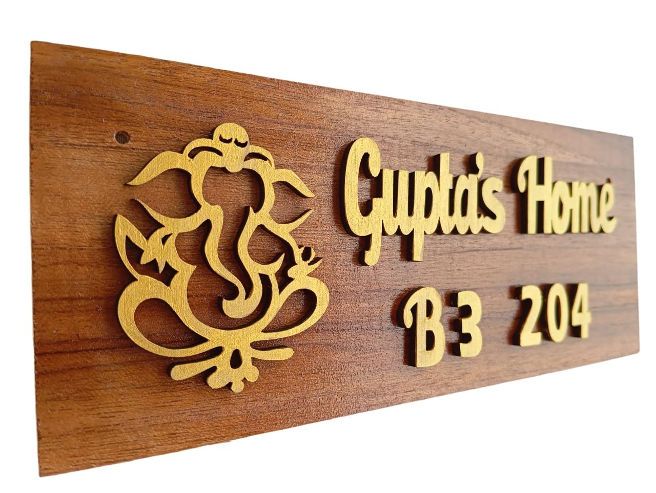 Varenyam | Name plate for home entrance | Door name plates | Wood Personalized Name Plate with 3D Letters | Name Plate For Home, Office & Outdoor Entrance (Golden, 23.5 X 9.5 cm) (B0DGF7CTCV) Amazon Price History, Amazon Price Tracker