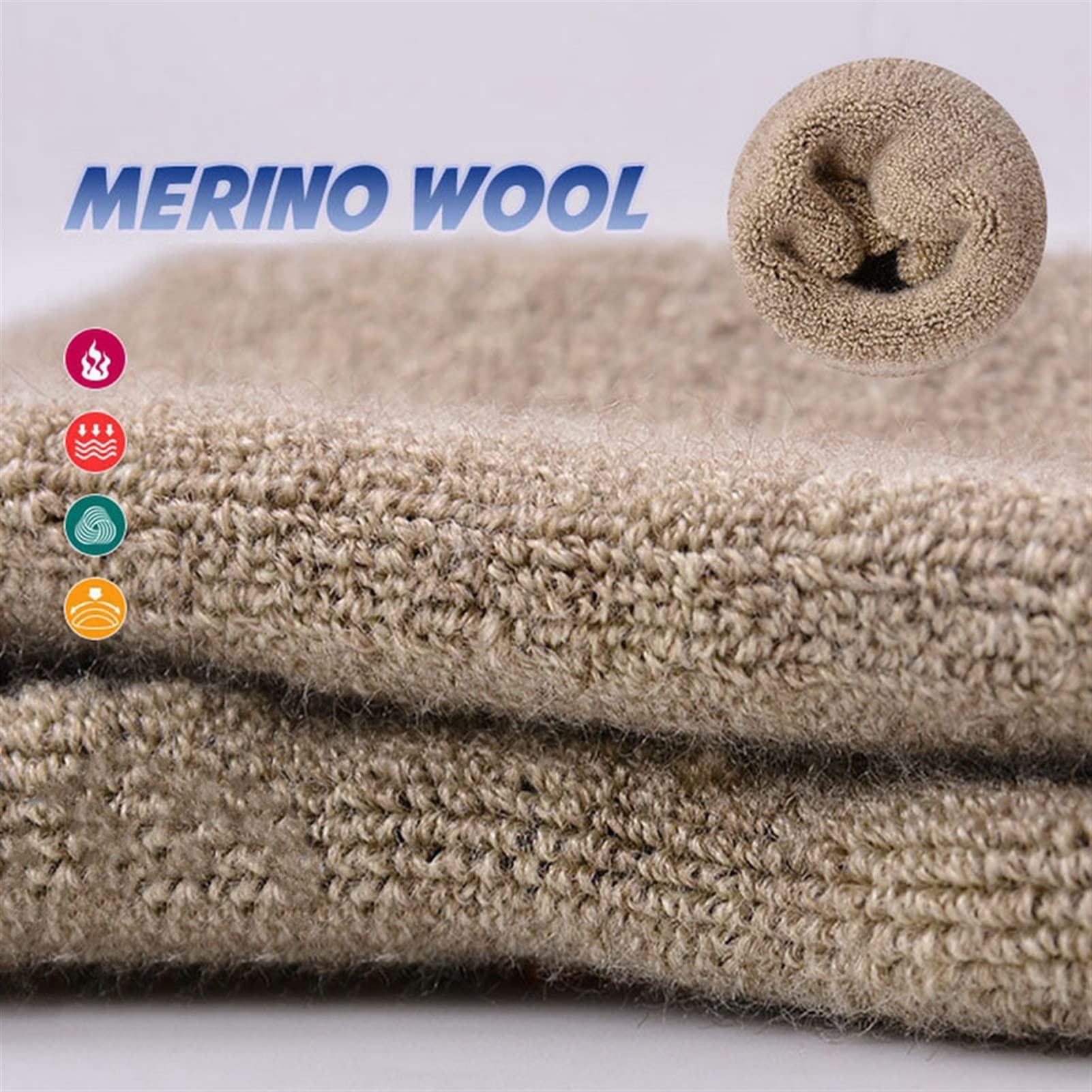 Invierno Mantener cálido Ski Cycling Socks Men Mujer Wool Thermal Soft Thermosocks Espesar Deportes al Aire Libre Calcetines de Snowboard Calcetines