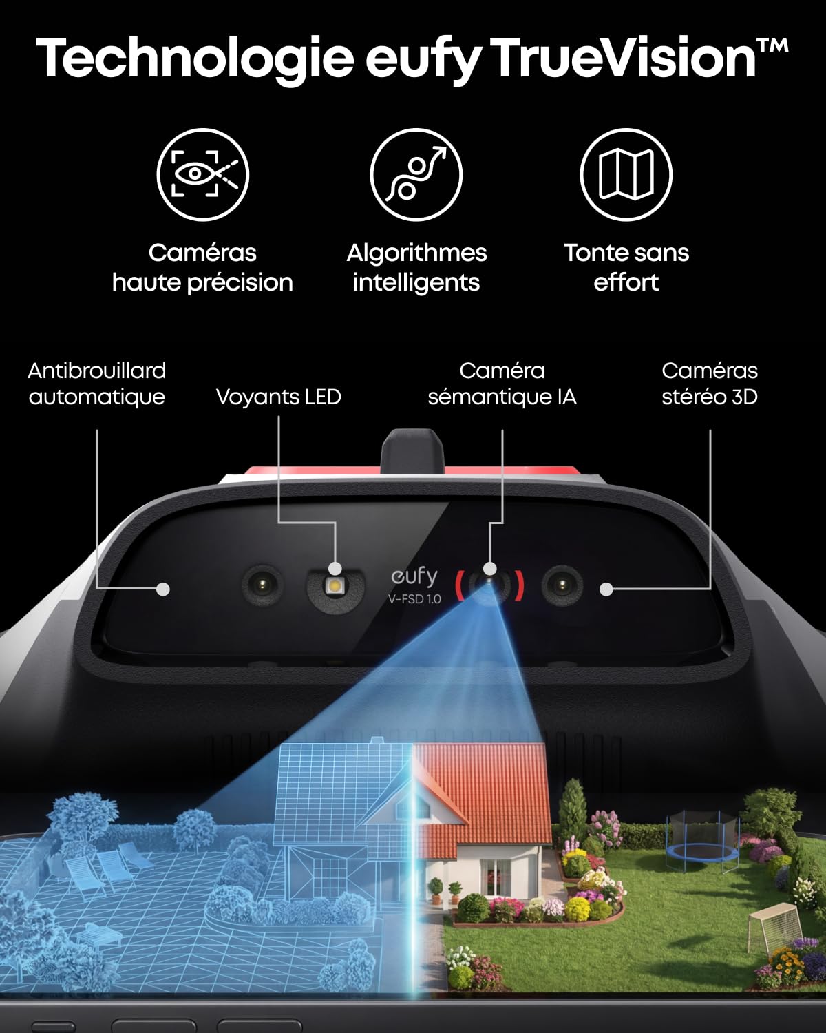 eufy C15 Robot Tondeuse sans Fil périphérique ni RTK — vue 3