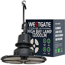 High Bay Lamp 12000LM - Indoor LED High Bay Lighting Fixture with E26 Socket and Adjustable Angles - 5000K Color Temperature Ideal for Shops, Warehouses and other Large Areas Lighting 100 Watts
