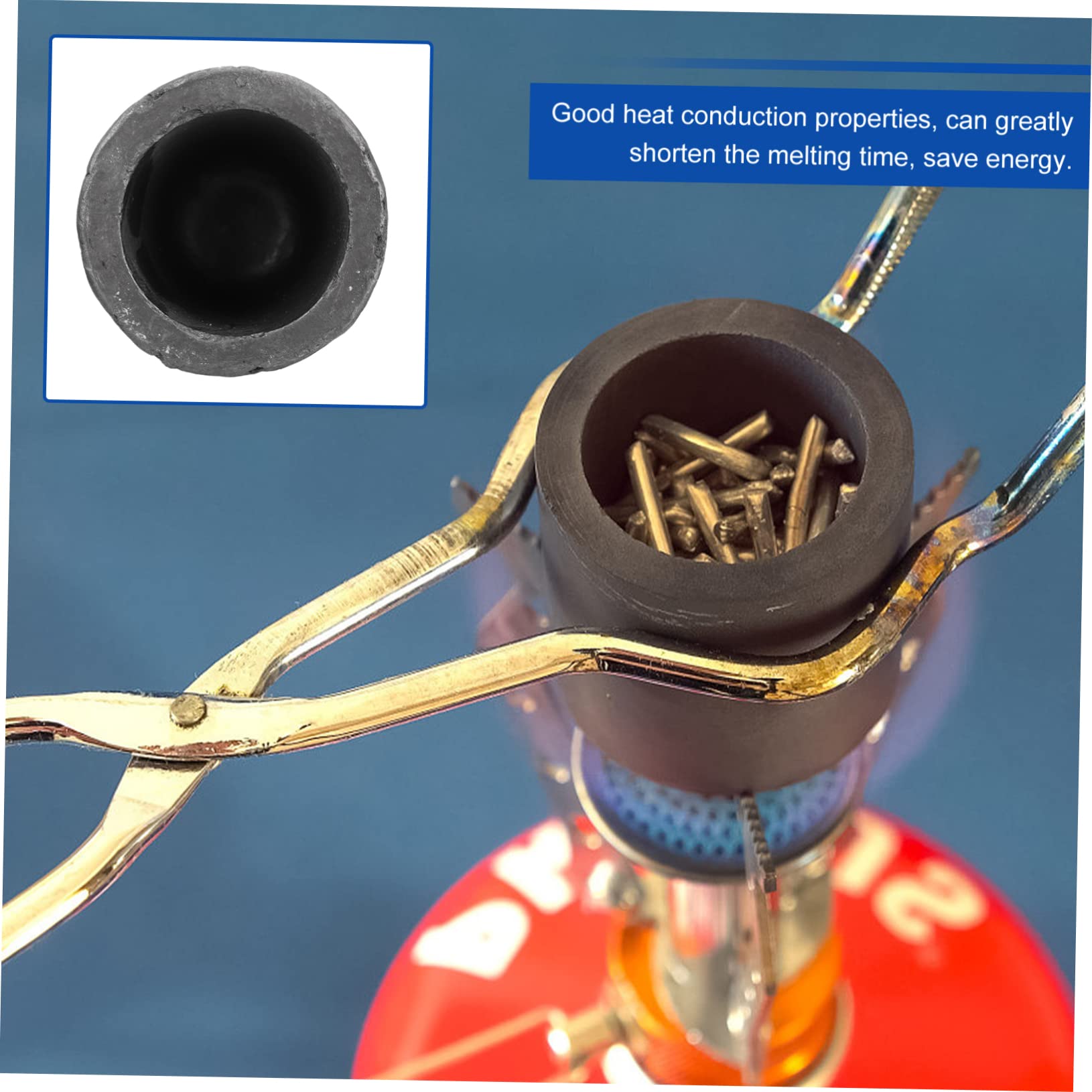 Veemoon Emergency Use Crucible Cover Graphite Crucible Lid Versatile Refining Tool for Metals