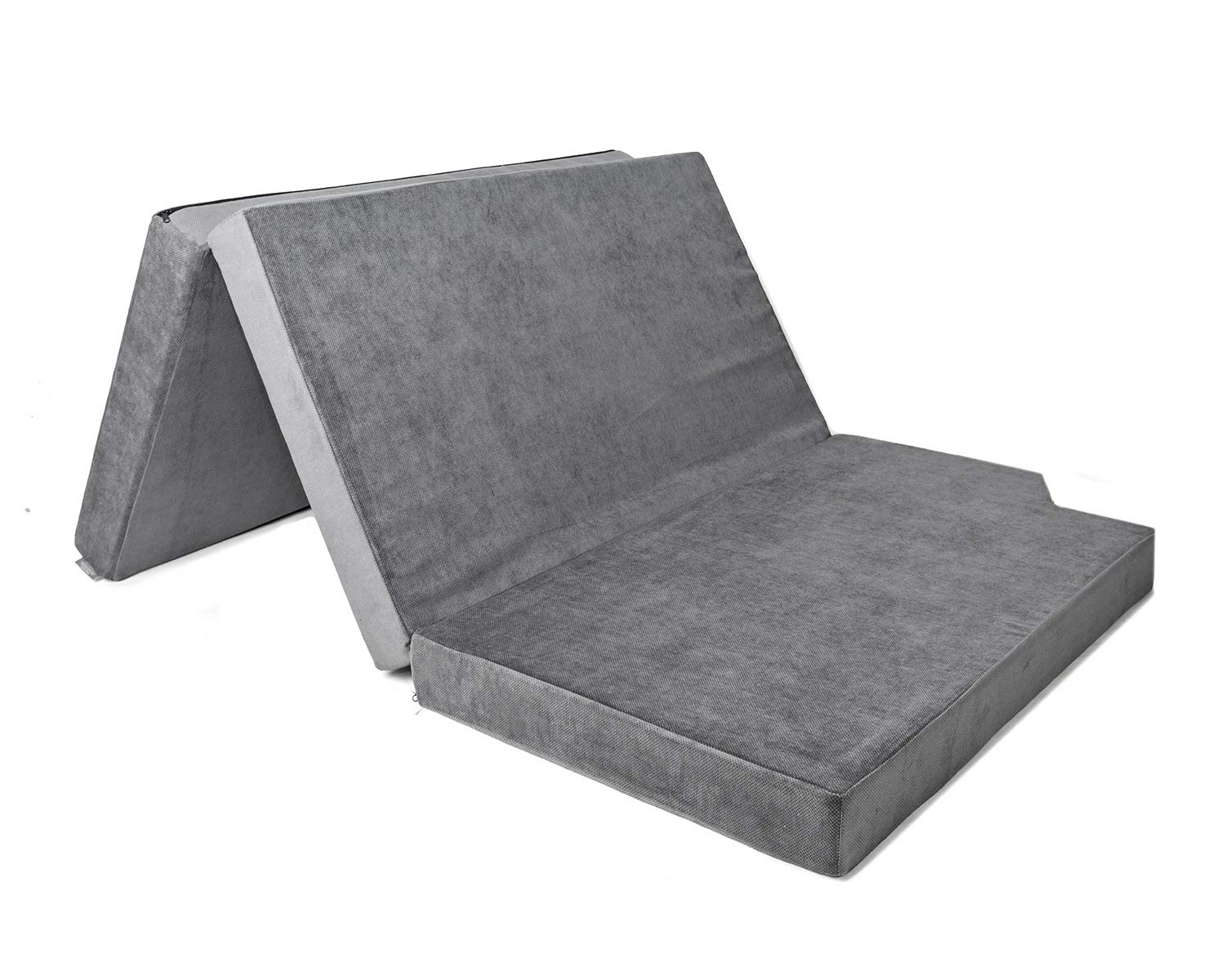 Colchón viscoelástico para VW T5/ T6 California, cama plegable Mayaadi-Home, colchón plegable plegable para el autobús, camping, cama de invitados, plegable, 200 x 115 x 10 cm, color gris oscuro