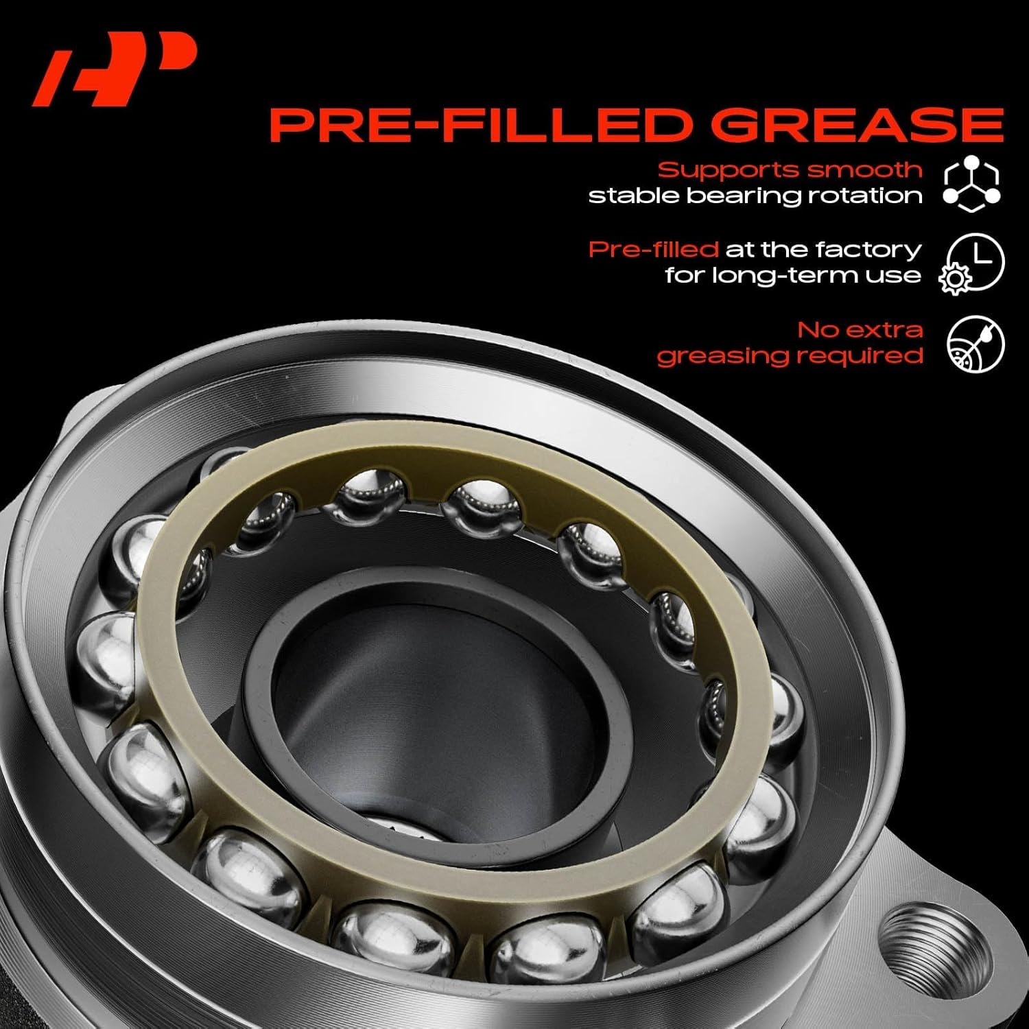 A-Premium Front Left Steering Knuckle & Wheel Bearing Hub Assembly Compatible with Ford Focus 2006 2007 2008 2009 2010 2011, Driver Side