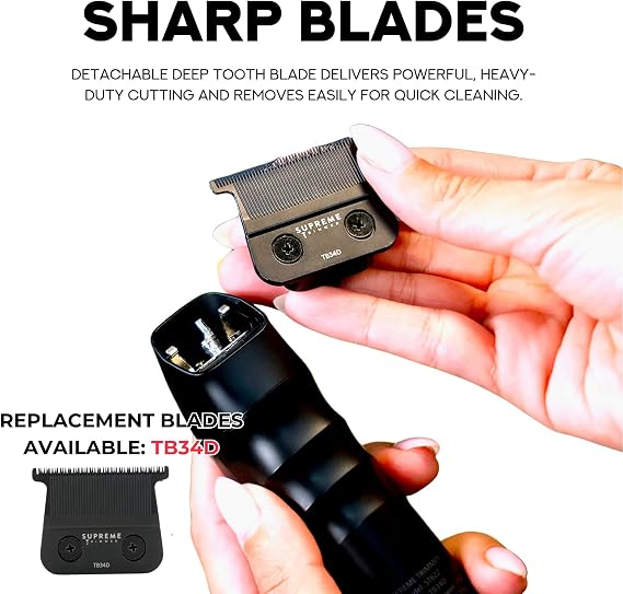 Supreme Trimmer 2Spee ST622 Cordless Beard & Hair Trimmer for Men | 2-Speed Motor, 180 Min Runtime, Zero-Gap Adjustable Blade, Digital Display, Removable Blade Design