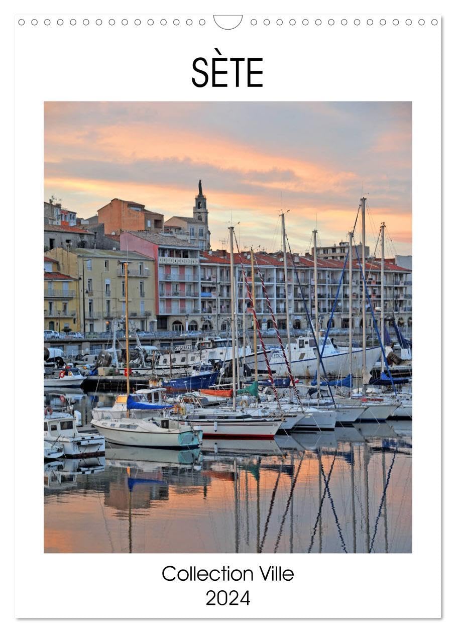 Calendrier mural 2024 Sète grand format horizontal pour habiller un mur blanc vide