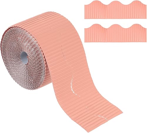 PATIKIL Borde de tablón de anuncios de 3.9 pulgadas x 49.2 pies, papel festoneado para decoración de taquilla y aula, tableros de póster de corcho