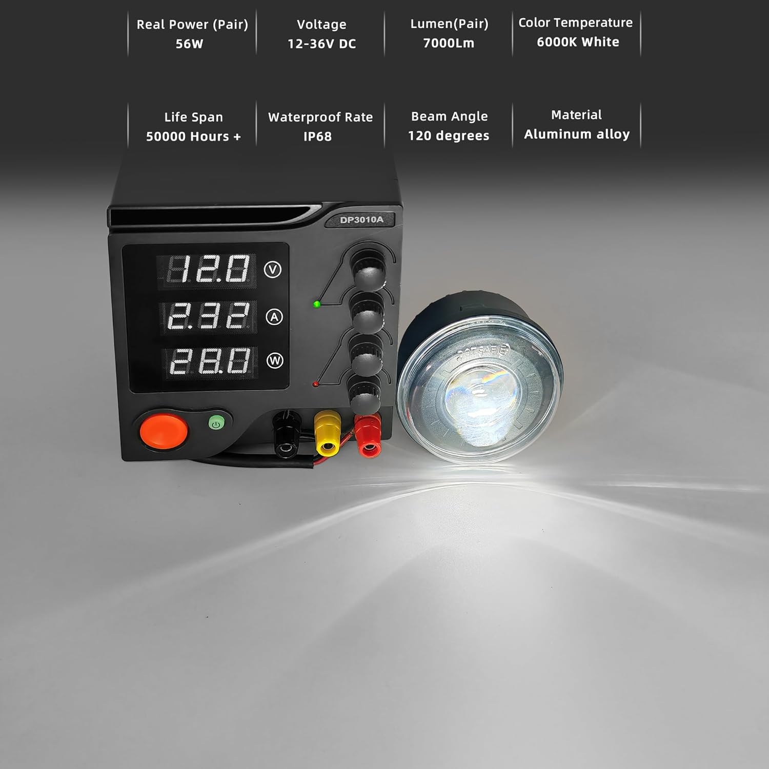 3.5 Inch Round LED Pod Lights, Anti-Glare Off Road Fog Driving Light, Spot Lights for Trucks Golf Cart ATV UTV 4x4 Pickup SUV Motorcycle Trailer (Pack of 2)