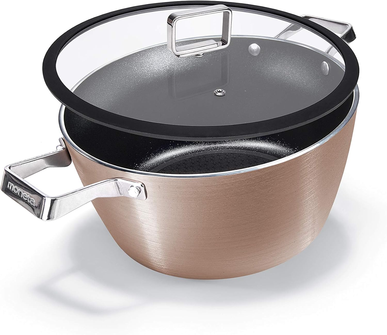 Moneta Rosegold Diamant Saucepan with Lid, Steel 24 Cm