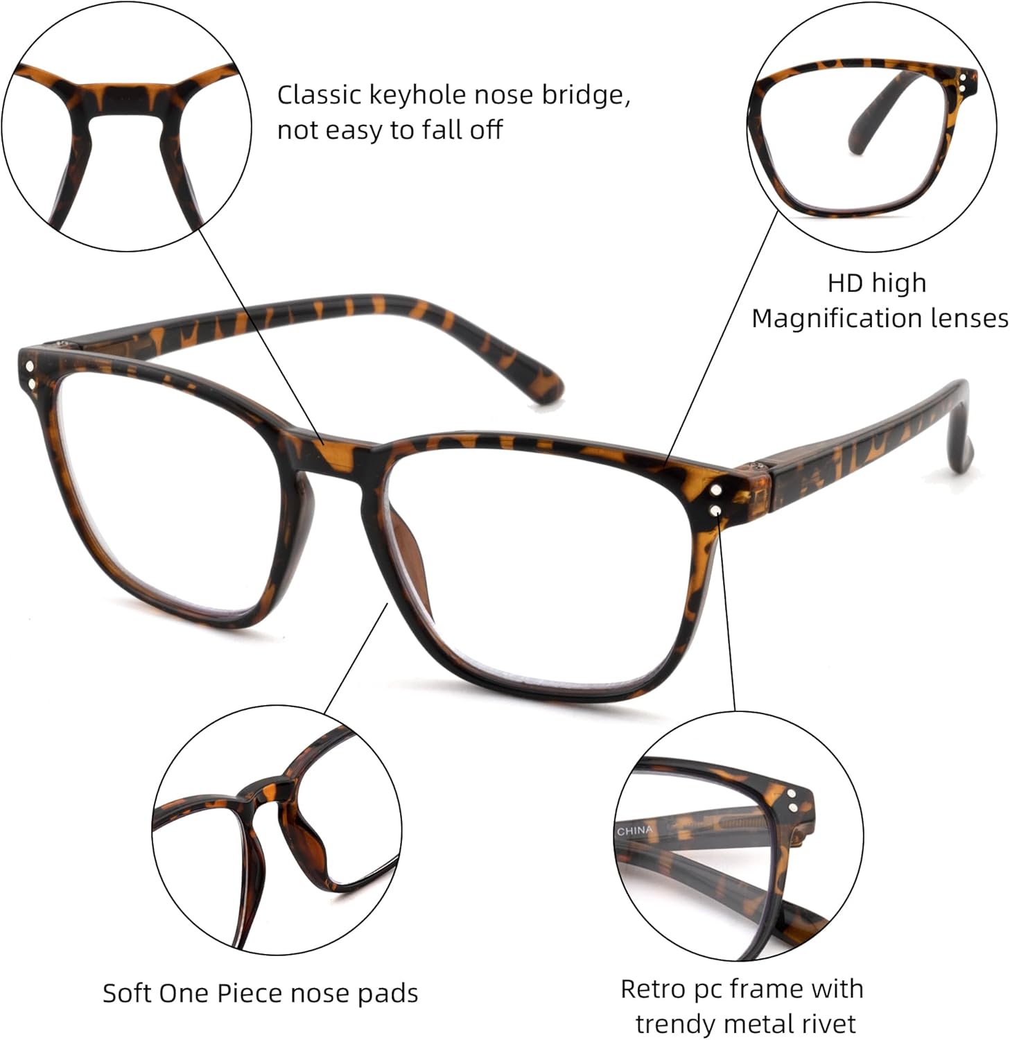 High Power Magnification Reading Glasses Women Men Strong Powered PC Readers 3.5 4.0 4.5 5.0 5.5 6.0 6.5 7.0 8.0 - Image 4