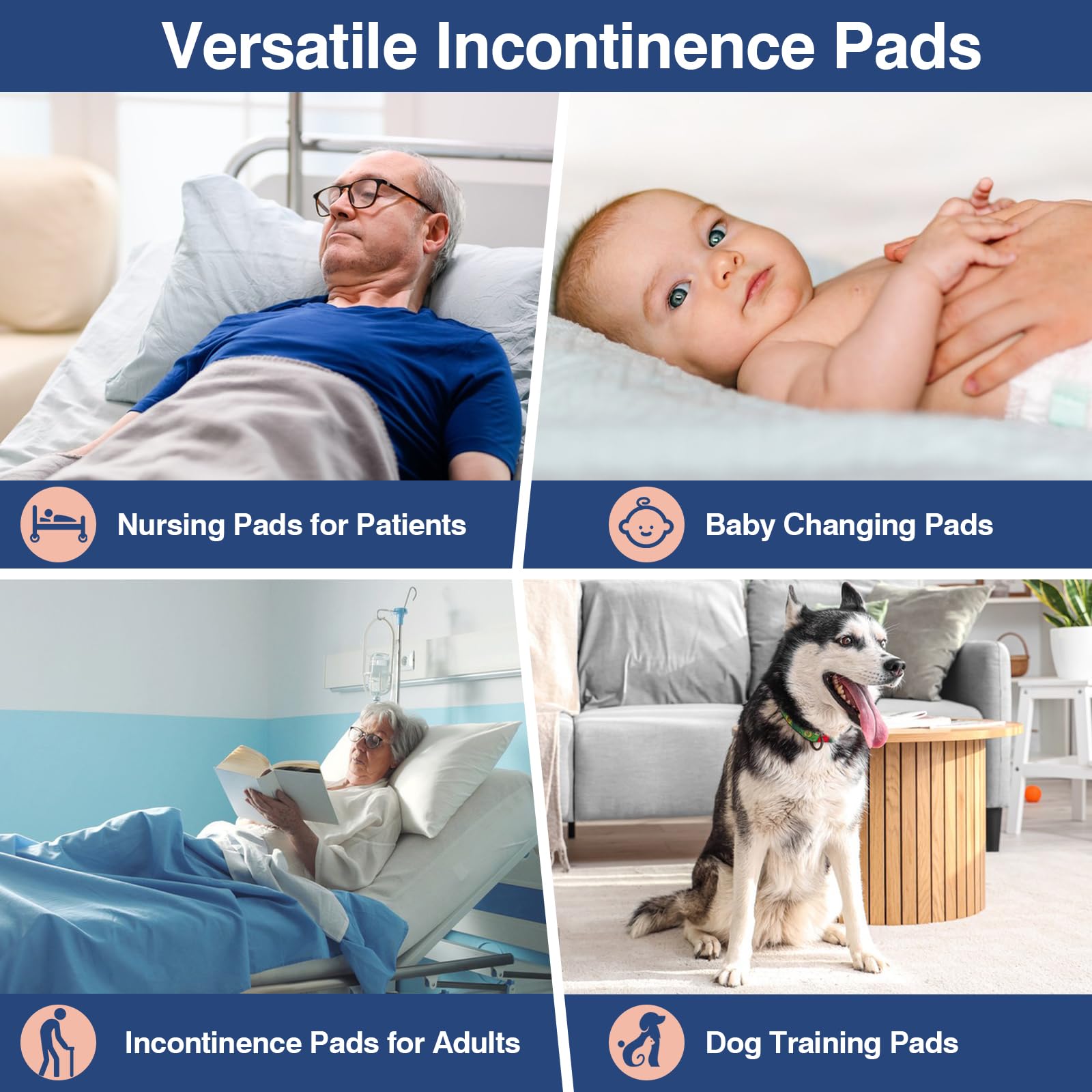MKISS Almohadillas de cama para incontinencia de 36 x 40 pulgadas (30 unidades), almohadillas desechables superabsorbentes, extra grandes y resistentes para adultos, niños, bebés, ancianos y mascotas