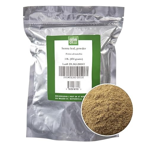 MONTEREY BAY HERB CO. Polvo de hoja Senna Utilizado en tés y tinturas Encapsular como suplemento dietético (1 libra)