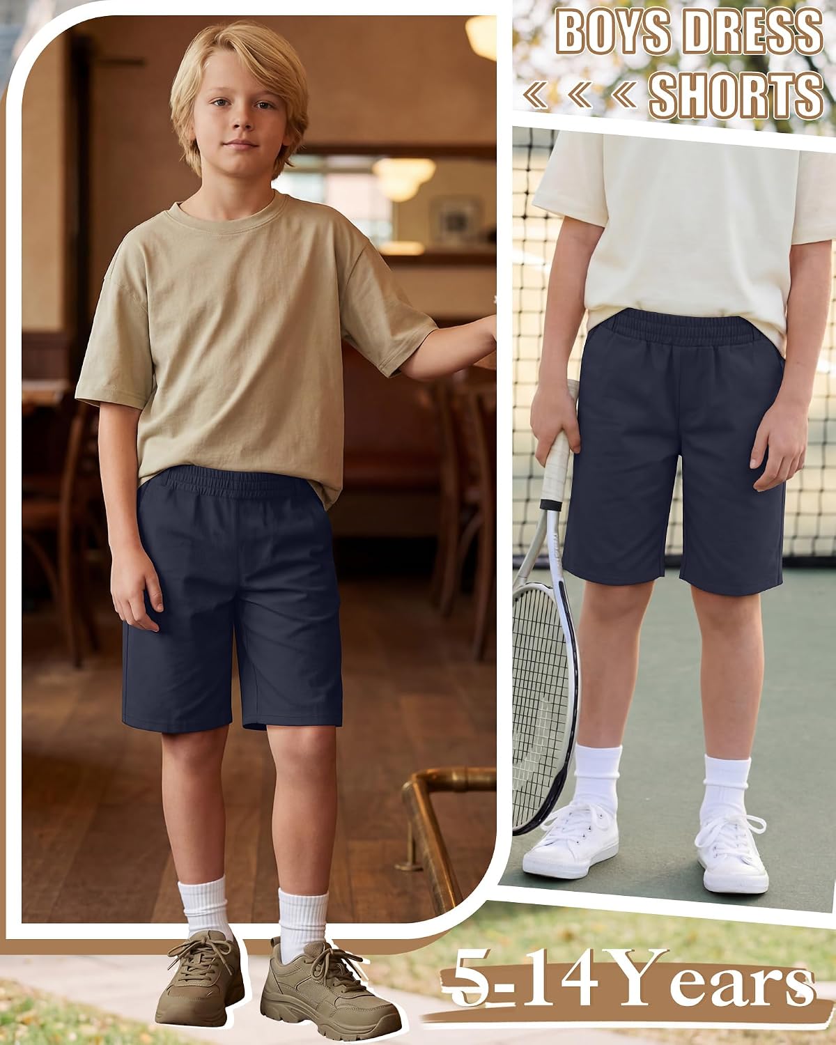 Halfchet 3 Pack Boys School Uniform Shorts