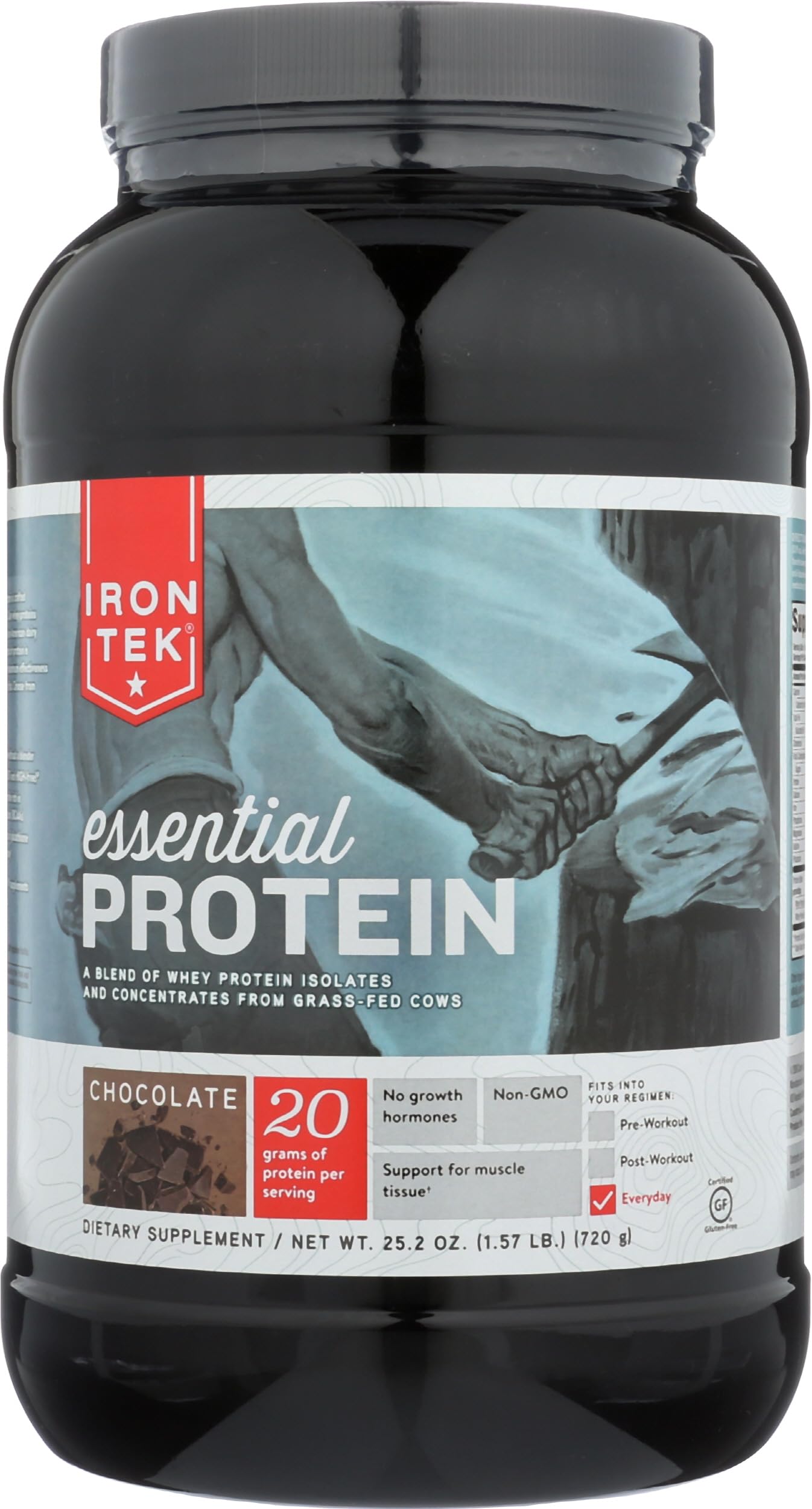Iron Tek Essential Natural High Protein, Chocolate 1.57 lb(720g)