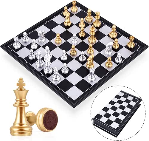Peradix Jeu d'échecs, Echiquier Magnetique, Echec Deluxe Pliable Echecs, Mini