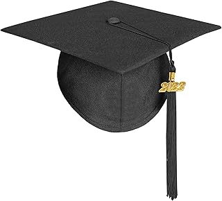 Tnghui Unisex Adult Matte Graduation Cap with 2022/2023 Tassel for High School and Bachelor