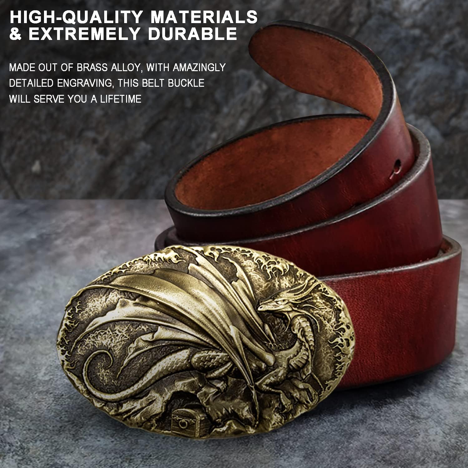 ALEXES Custom Western Belt Buckles for Men - Brass