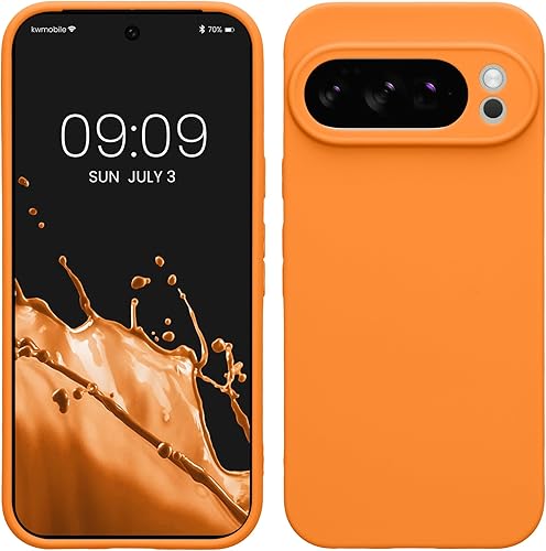 Miniatura 231 de kwmobile Funda compatible con Google Pixel 9 Pro - Funda protectora delgada de TPU para teléfono - Acabado mate suave - Negro mate NEGRO MATE,Piedra