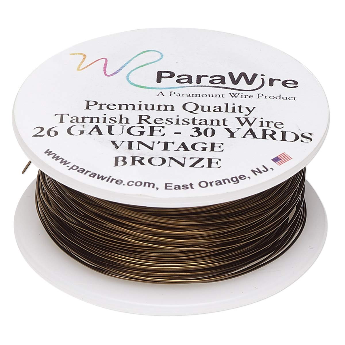 ParaWire Vintage Bronze-Finished Copper Craft Wire 26-Gauge 30-Yards with Clear Protective Coating