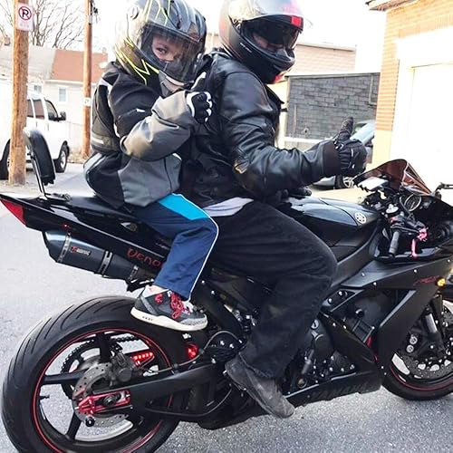 Miniatura 3 de Jolik Arnés de motocicleta infantil ajustable con dos asas, material transpirable en negro