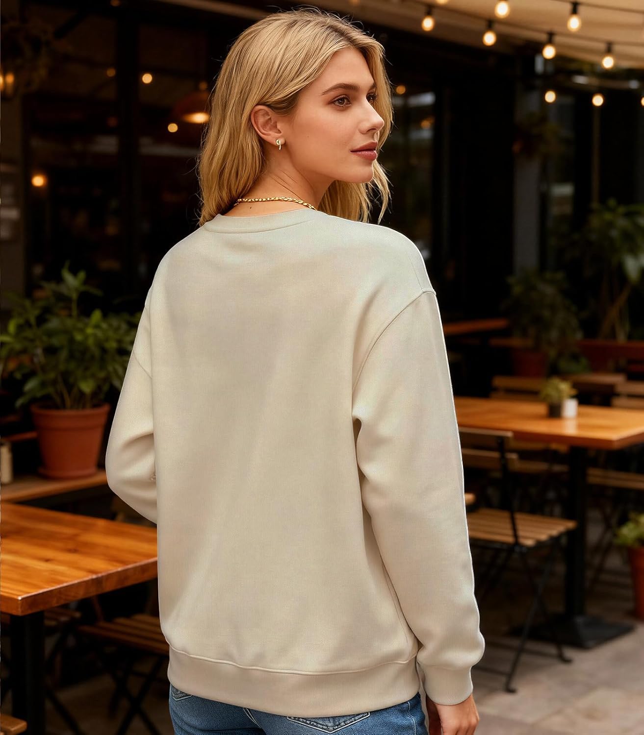 WILDPARTY Christian Jesus Mama Oversized Sweatshirt Women Crewneck Faith Long Sleeve Tops Fashion Graphic Pullover - Image 3