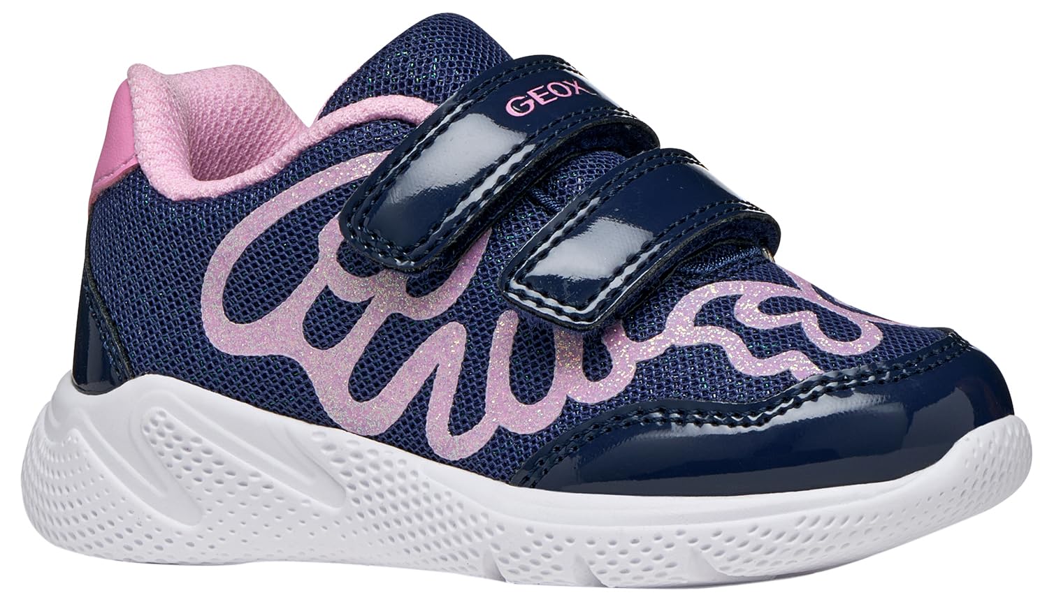 Geox Boys Girls B SPRINTYE Girl A Trainers, Blue/Pink, 26 EU