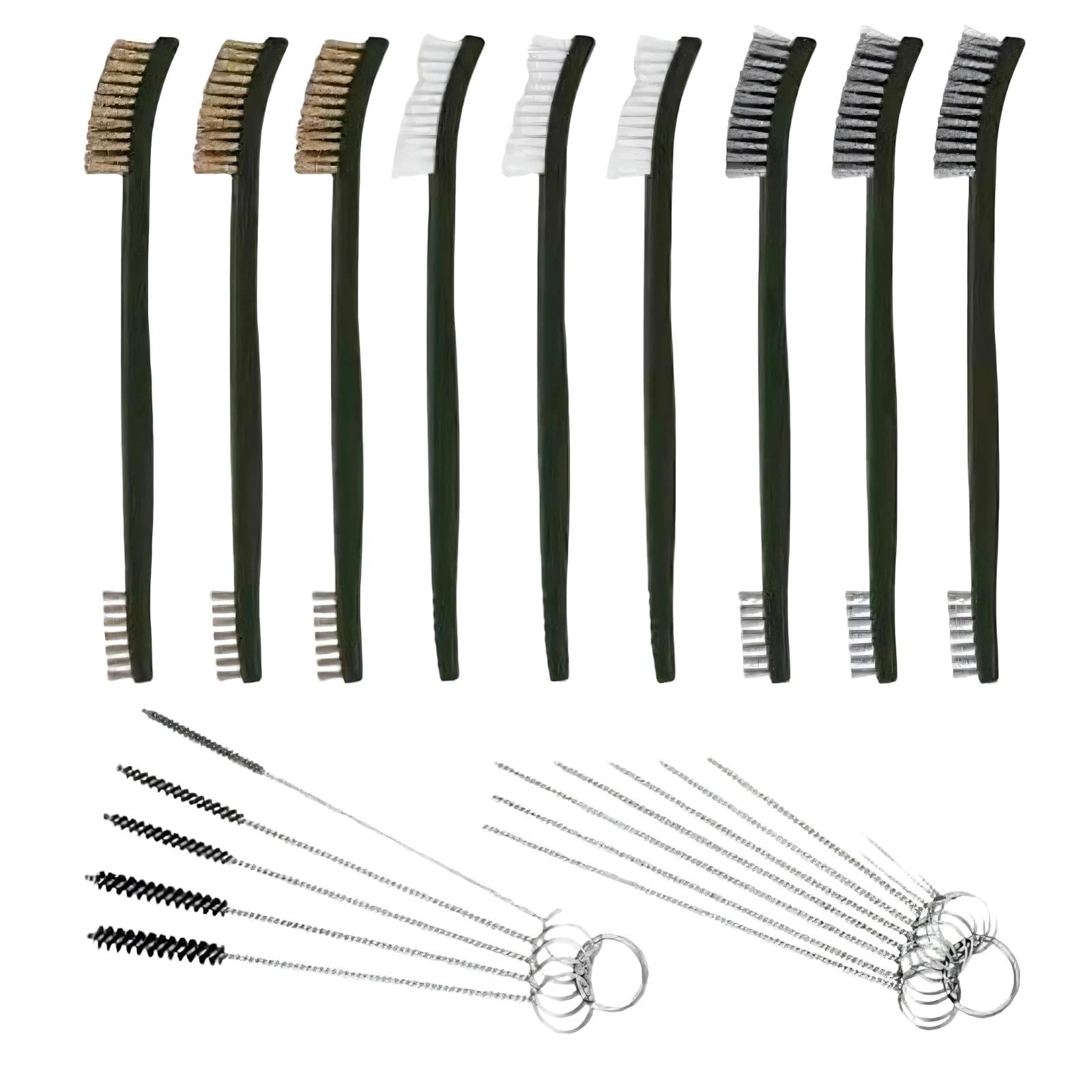 Jazuaiao Professional Carburetor Pipe Cleaner Brush Tool Set with Plastics Handles Efficient Tip for Automotive Maintenance Carburetor Cleaner Equipment
